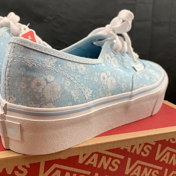 Vans Light Blue Floral Sneakers - Picture 5 of 11
